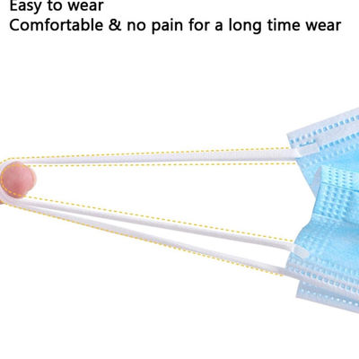 Dust Free 50pcs Surgical 3 Ply Earloop Medical Mask